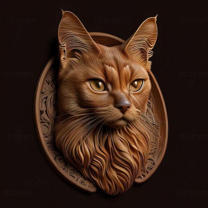 3D model Somali cat (STL)